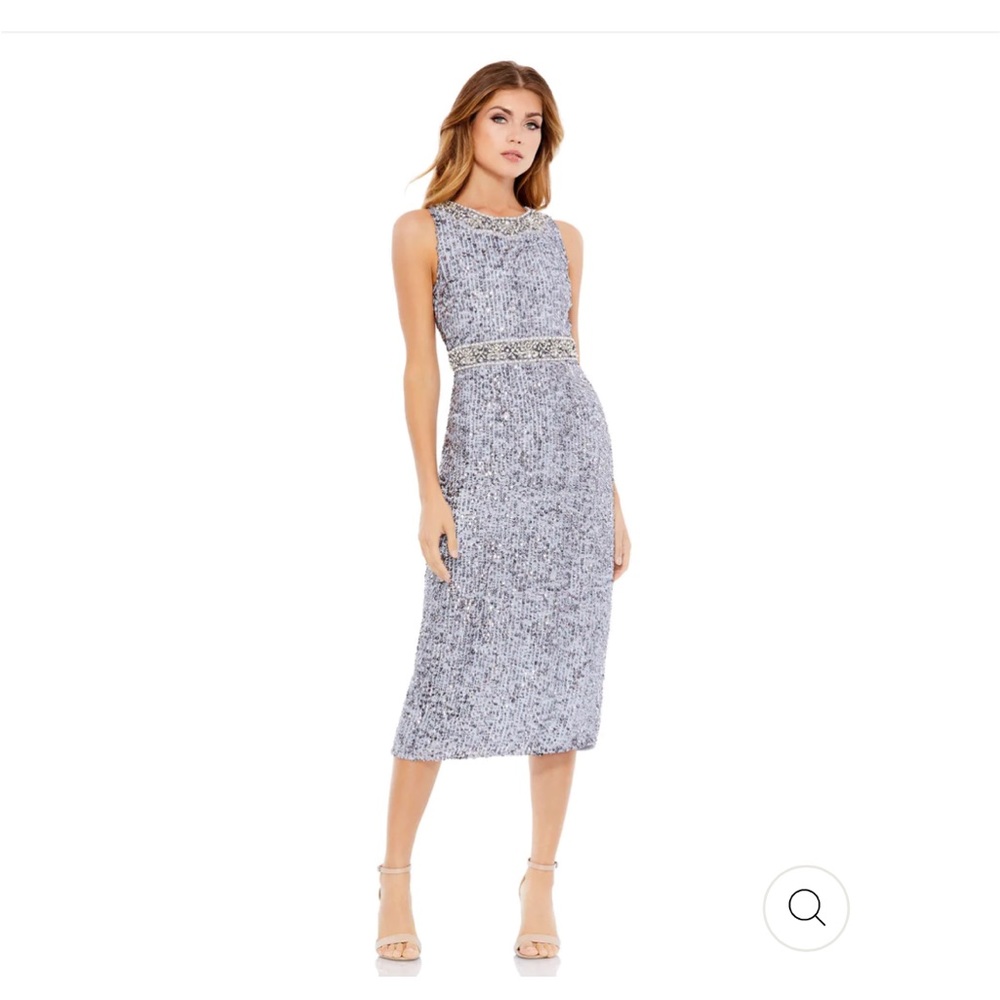 Mac Duggal Embellished Midi Sheath Dress